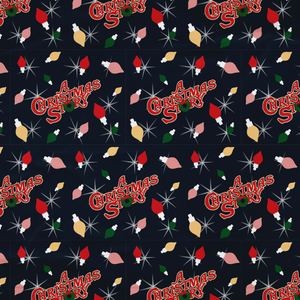 A Christmas Story Lights Sherpa Blanket