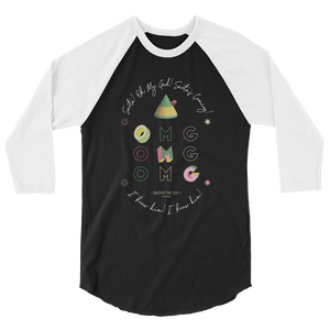 Elf Santa's Coming Unisex 3/4 Sleeve Raglan Shirt