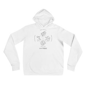 Game of Thrones House Symbols Adult Fleece Hooded Sweatshirt White