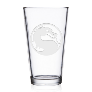 Mortal Kombat Insert Coin Laser Engraved Pint Glass