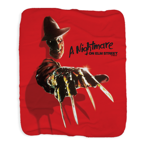 A Nightmare On Elm Street Freddy Airbrush Sherpa Blanket