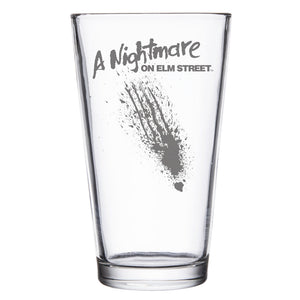 A Nightmare on Elm Street Logo Laser Engraved Pint Glass