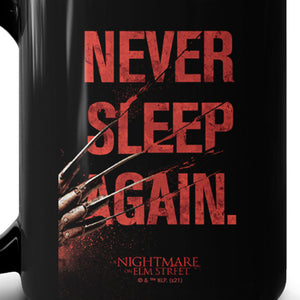 A Nightmare on Elm Street Never Sleep Again Black Mug