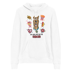 Scooby-Doo I'm Here Just For The Snacks Adult Fleece Hooded Sweatshirt