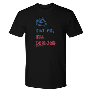 Supernatural Eat Pie, Kill Demons Adult Short Sleeve T-Shirt