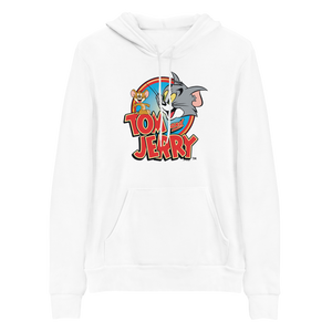 Tom and Jerry Logo Adult Fleece Hooded Sweatshirt