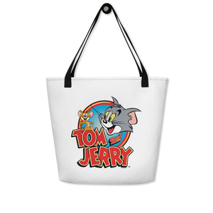 Tom & Jerry Logo Beach Bag