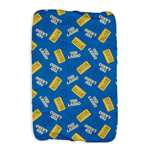 Ted Lasso Believe Pattern Sherpa Blanket