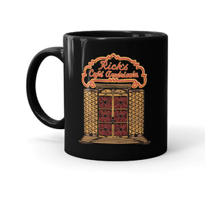 WB100 Casablanca Rick's Cafe Americain Black Mug