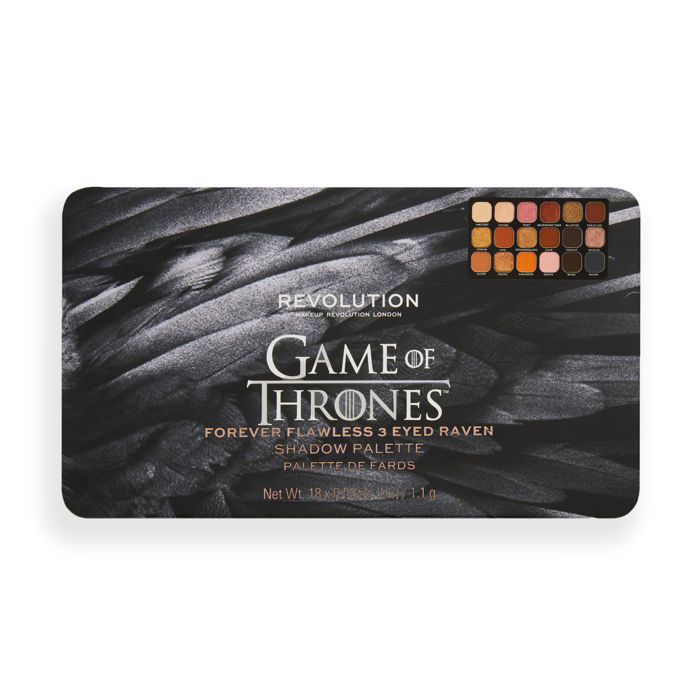 Game of Thrones x Revolution 3 Eyed Raven Forever Flawless Shadow Palette