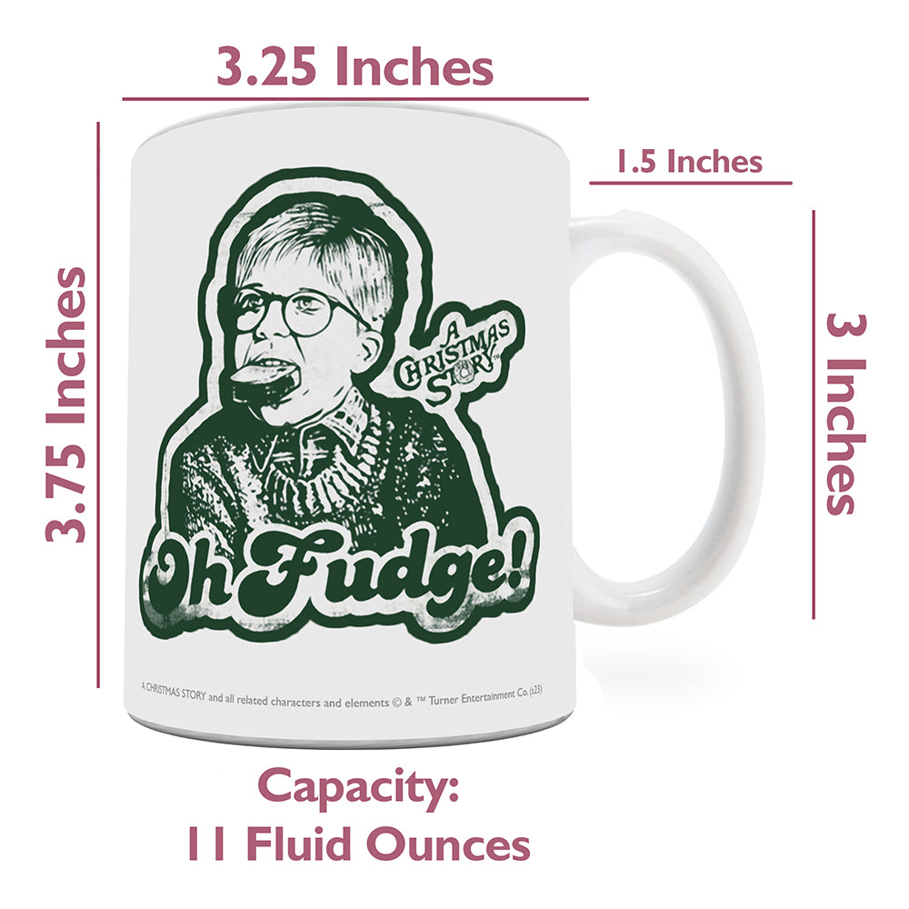 A Christmas Story Oh Fudge White Ceramic Mug