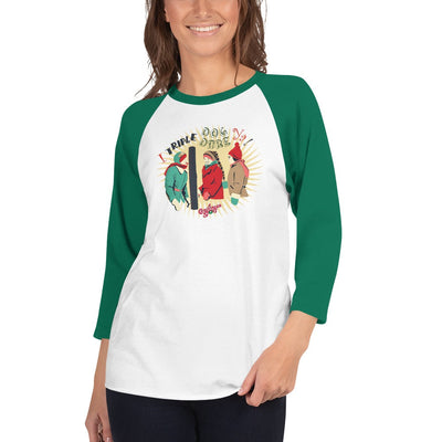 A Christmas Story I Triple Dog Dare Ya! Unisex 3/4 Sleeve Raglan Shirt