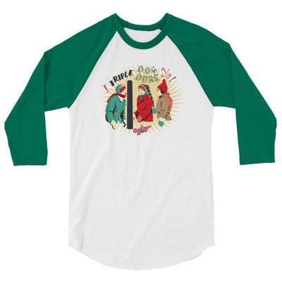 A Christmas Story I Triple Dog Dare Ya! Unisex 3/4 Sleeve Raglan Shirt