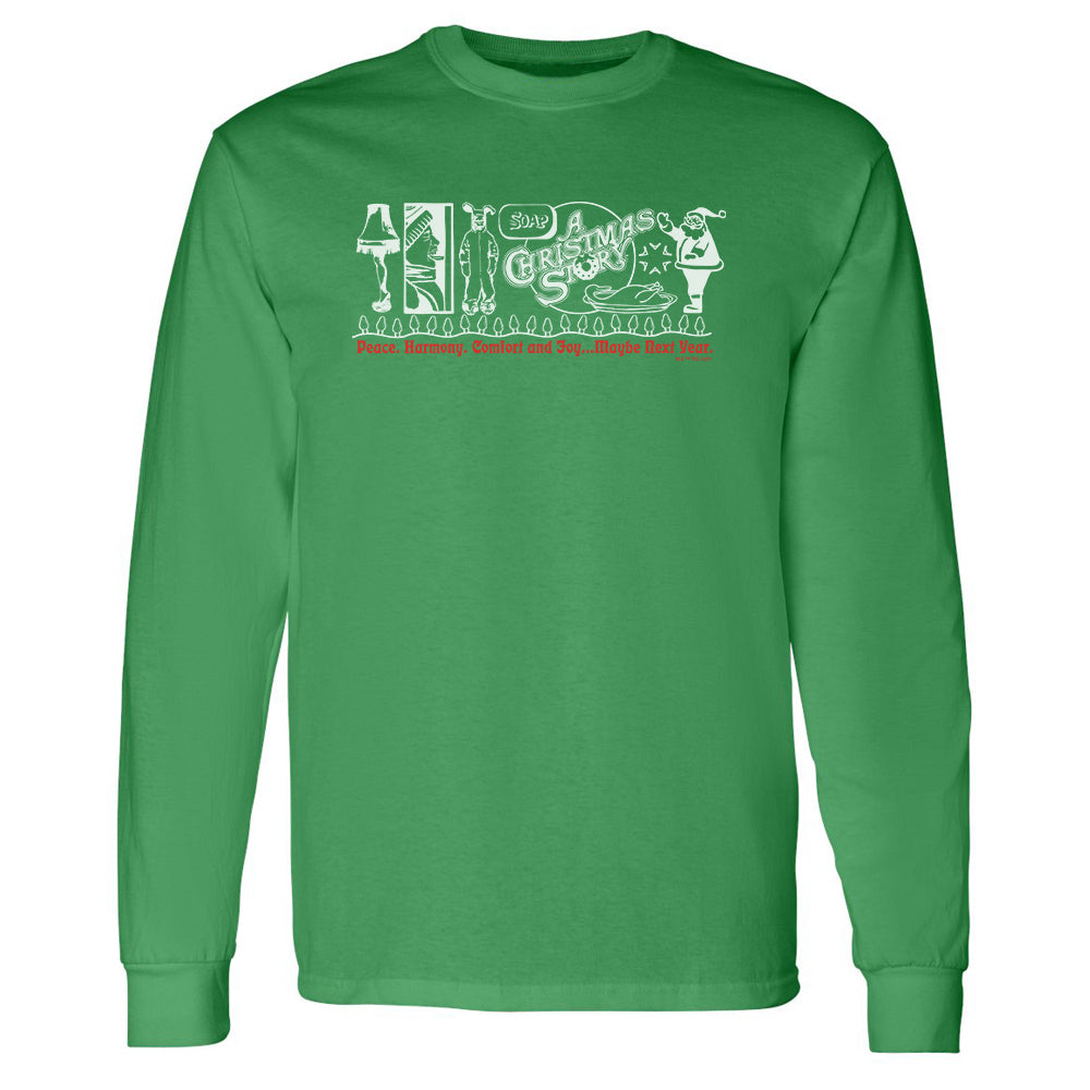 A Christmas Story Peace, Harmony, Comfort, Joy Adult Long Sleeve T-Shirt