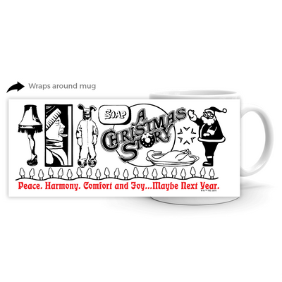 A Christmas Story Peace, Harmony, Comfort, Joy White Mug