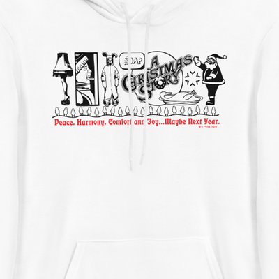 A Christmas Story Peace, Harmony, Comfort, Joy Adult Fleece Hooded Sweatshirt