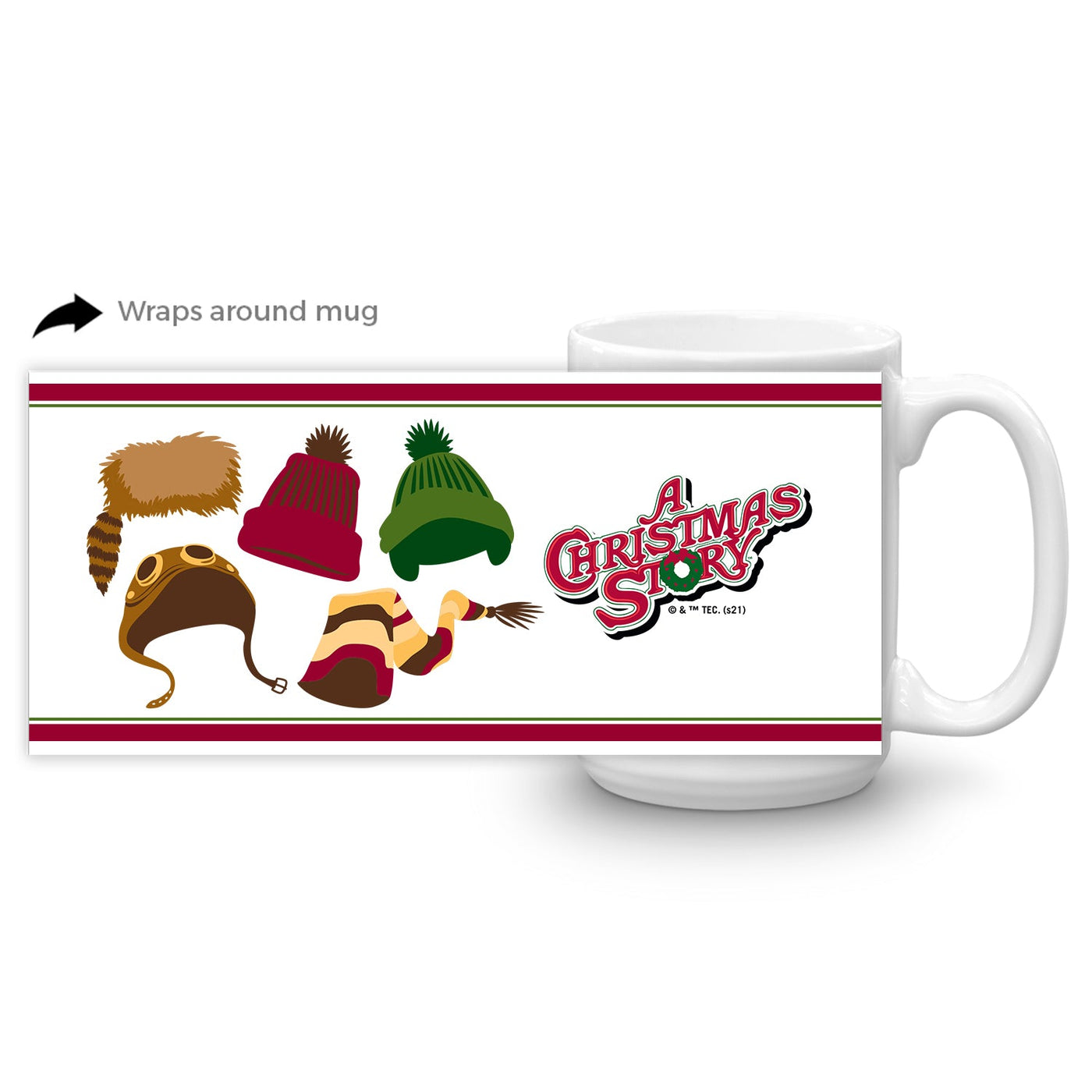 A Christmas Story Hat Logo White Mug