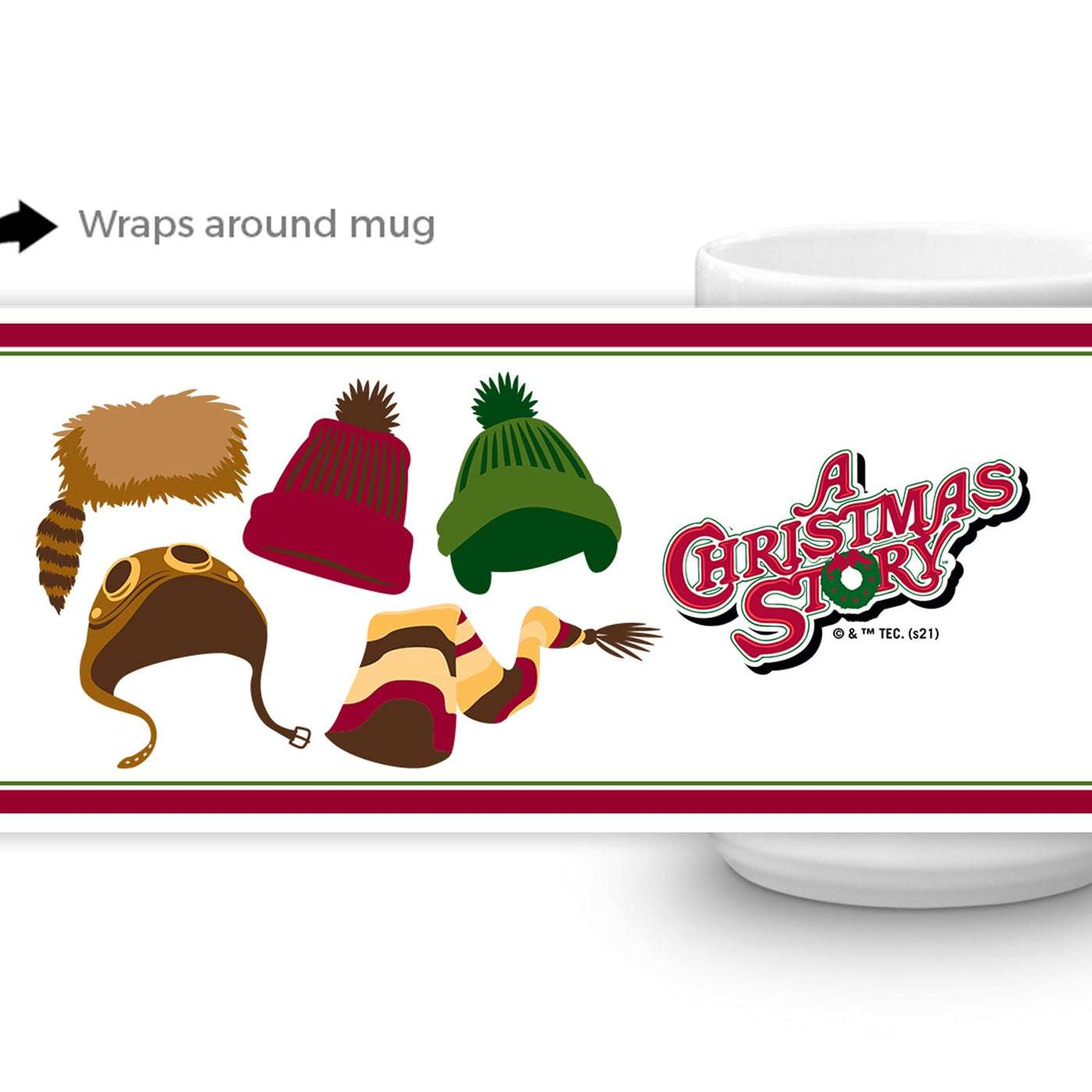 A Christmas Story Hat Logo White Mug