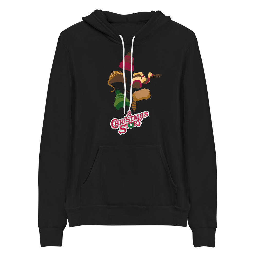 A Christmas Story Hat Logo Adult Fleece Hooded Sweatshirt
