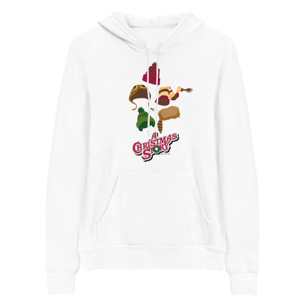 A Christmas Story Hat Logo Adult Fleece Hooded Sweatshirt
