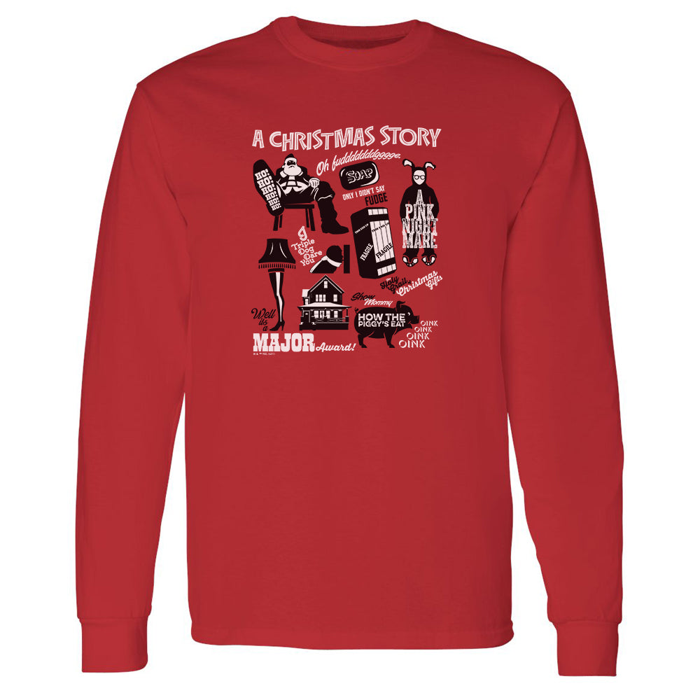 A Christmas Story Mashup Adult Long Sleeve T-Shirt