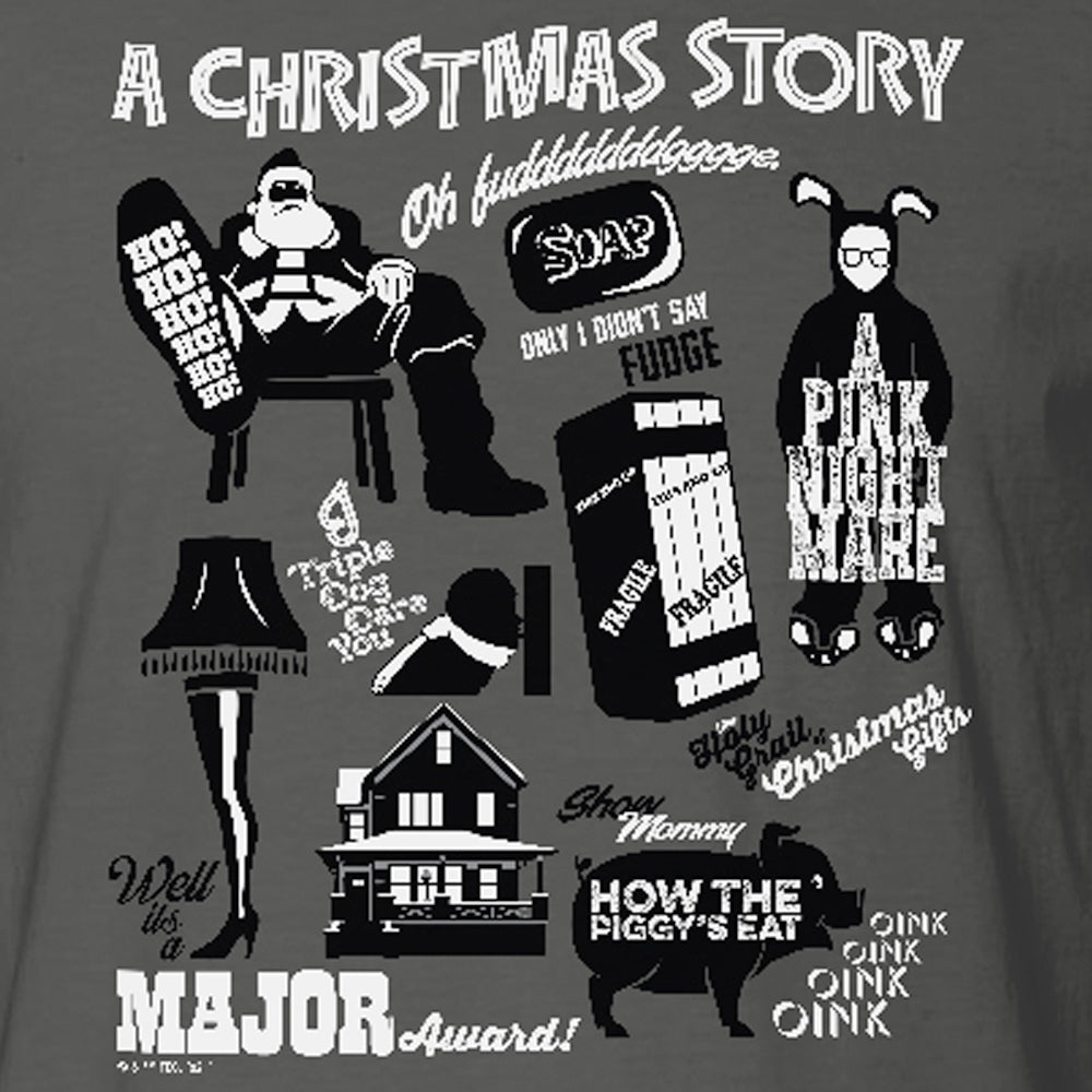 A Christmas Story Mashup Adult Short Sleeve T-Shirt