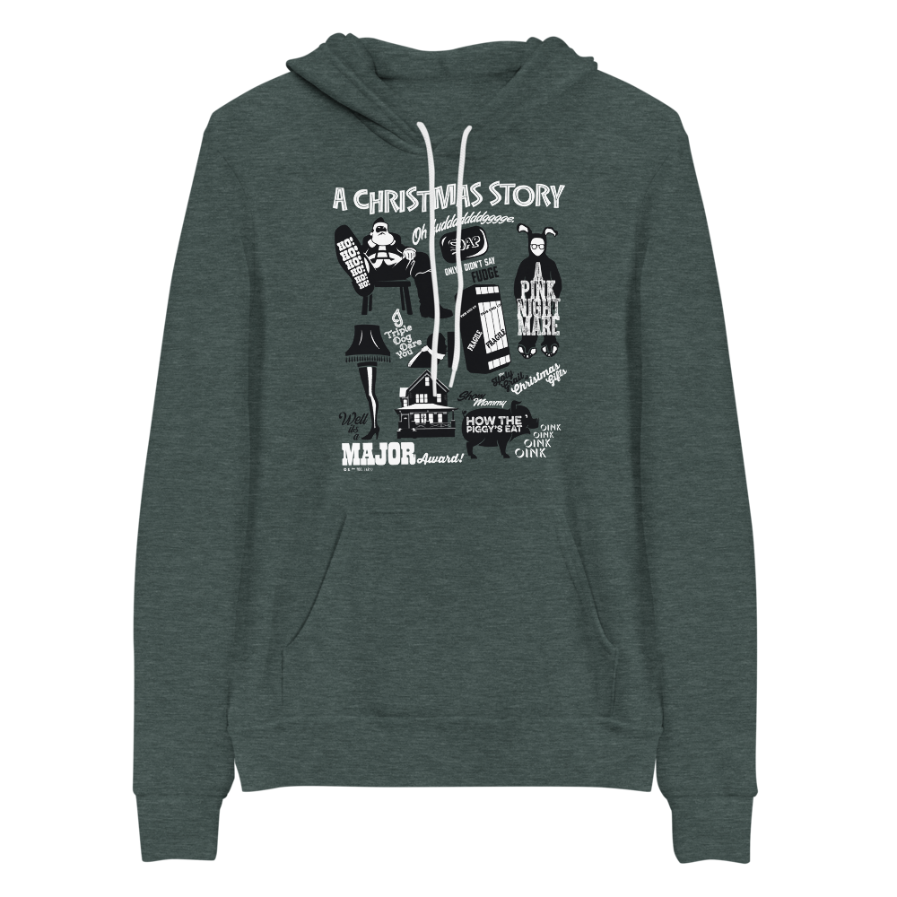 A Christmas Story Mashup Adult Fleece Hooded Sweatshirt