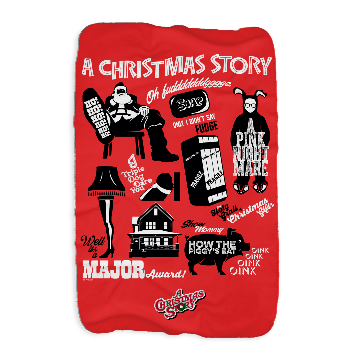 A Christmas Story Mashup Sherpa Blanket