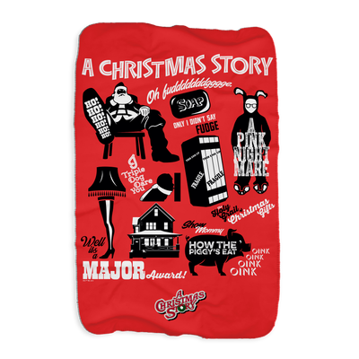 A Christmas Story Mashup Sherpa Blanket