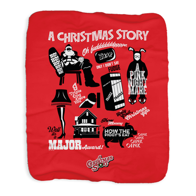 A Christmas Story Mashup Sherpa Blanket