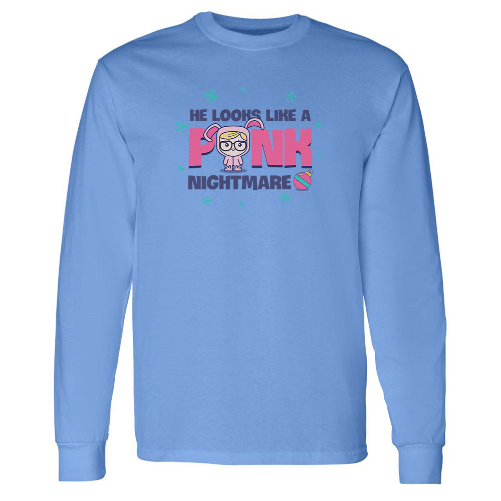 A Christmas Story Pink Nightmare Adult Long Sleeve T-Shirt