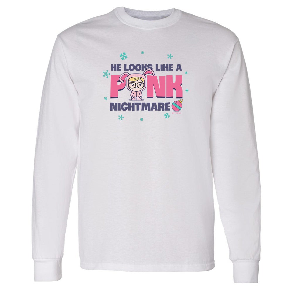 A Christmas Story Pink Nightmare Adult Long Sleeve T-Shirt