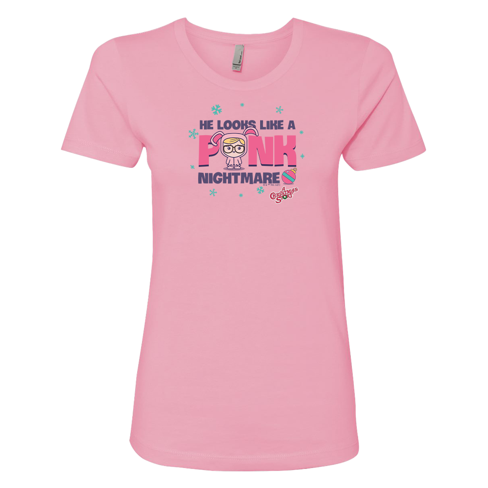 A Christmas Story Pink Nightmare Women's Short Sleeve T-Shirt