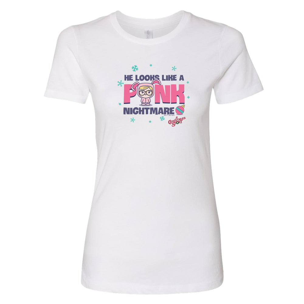 A Christmas Story Pink Nightmare Women's Short Sleeve T-Shirt