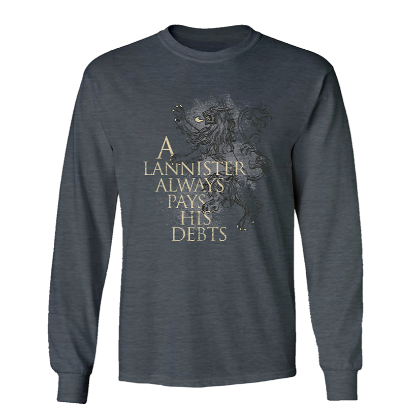 Game of Thrones A Lannister Always Adult Long Sleeve T-Shirt