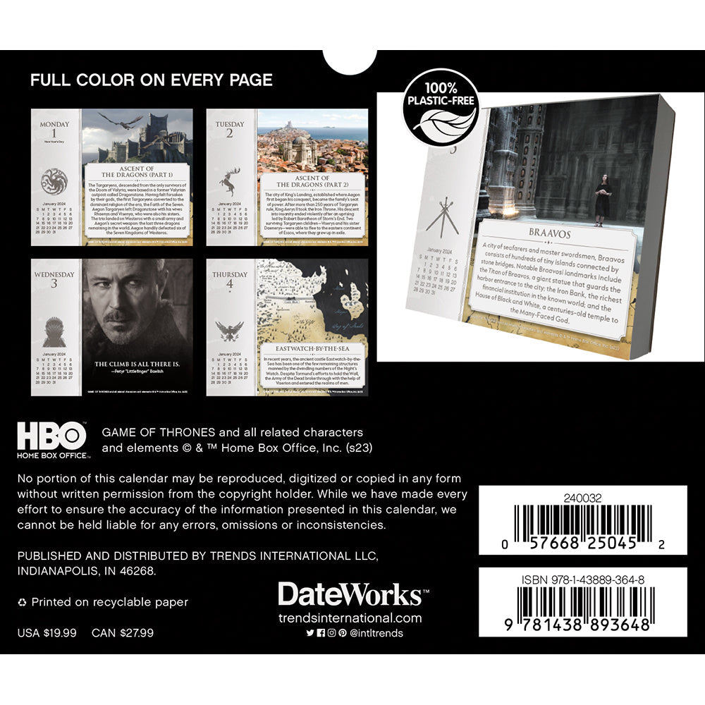 Game of Thrones 2024 Box Calendar