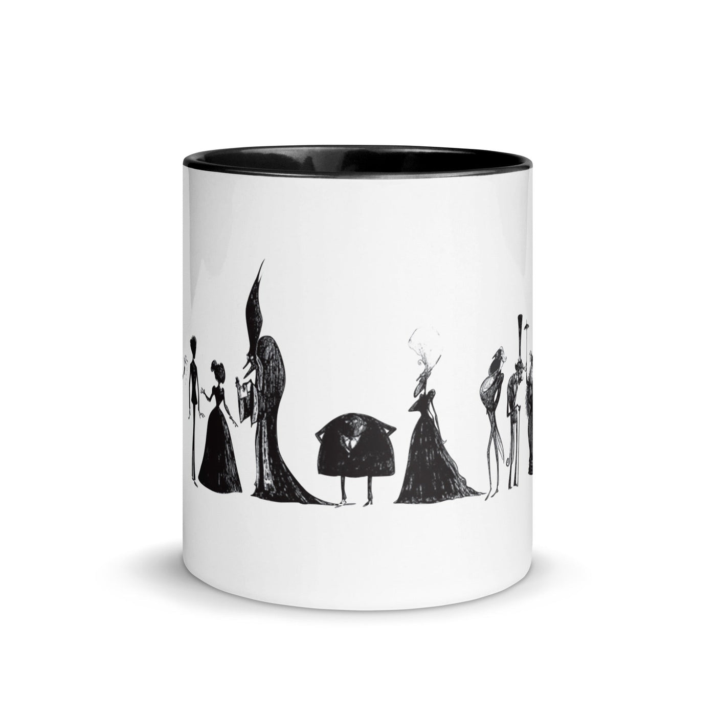 WB100 Corpse Bride Character Silhouettes  Two-Tone Mug