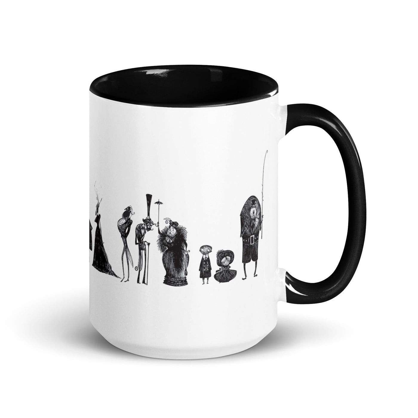 WB100 Corpse Bride Character Silhouettes  Two-Tone Mug