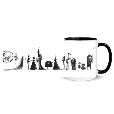 WB100 Corpse Bride Character Silhouettes  Two-Tone Mug