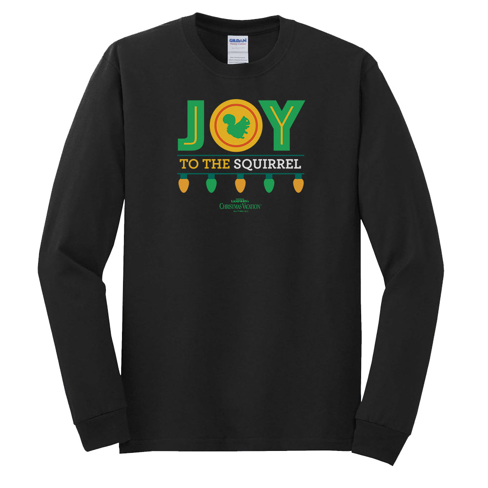 Christmas Vacation Joy To The Squirrel Adult Long Sleeve T-Shirt