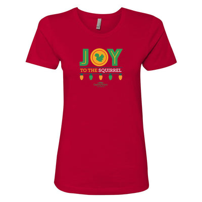 Christmas Vacation Joy To The Squirrel Women's Short Sleeve T-Shirt