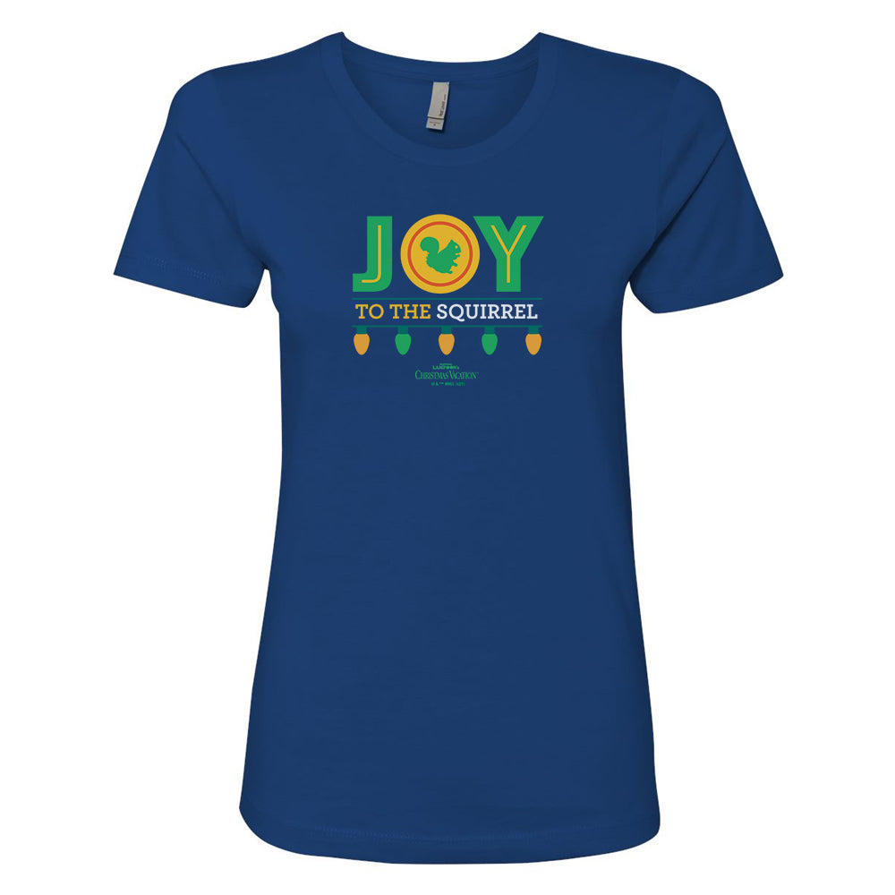 Christmas Vacation Joy To The Squirrel Women's Short Sleeve T-Shirt