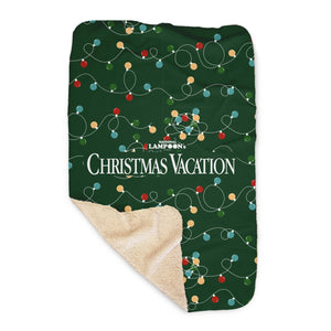 Christmas Vacation Lights Sherpa Blanket