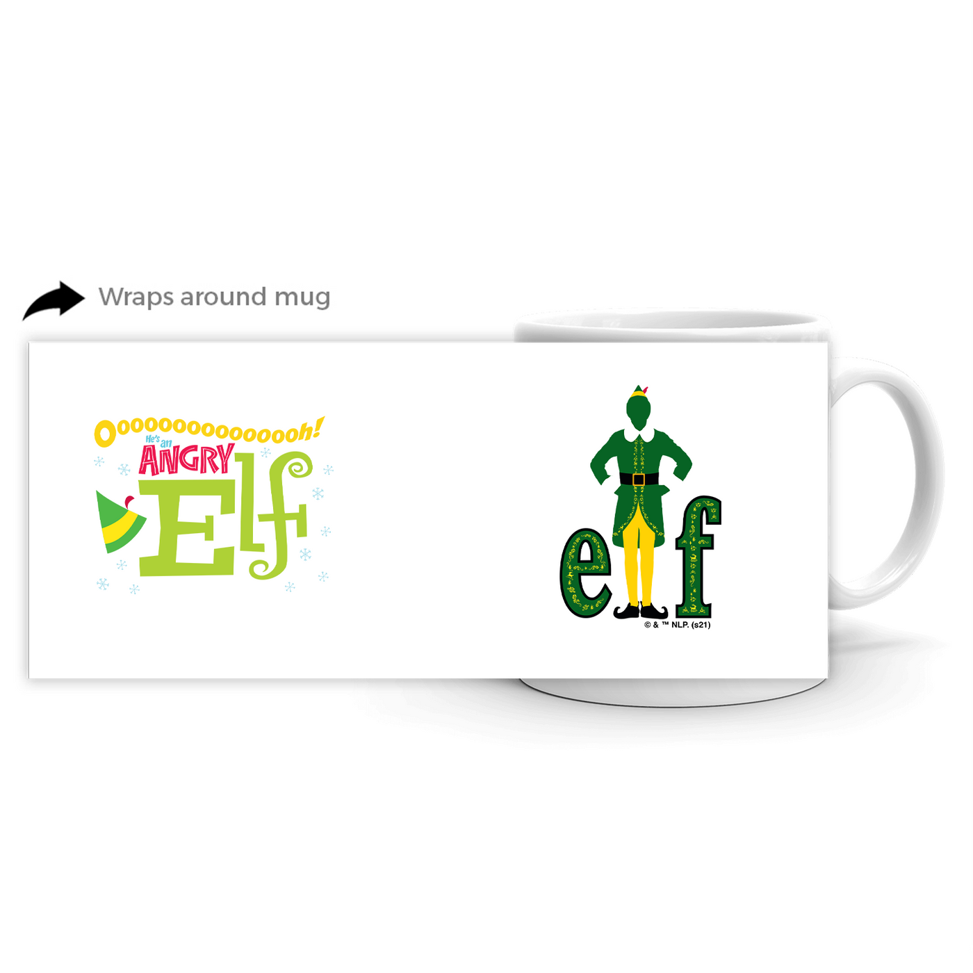 Elf Angry Elf White Mug