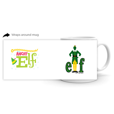 Elf Angry Elf White Mug