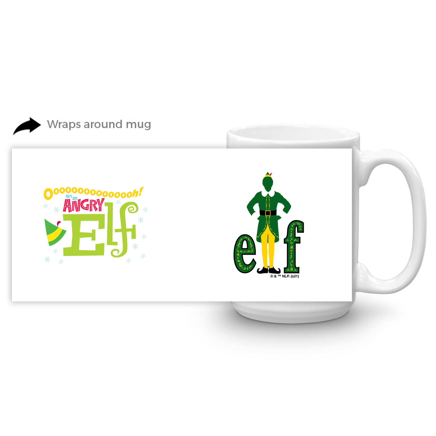 Elf Angry Elf White Mug