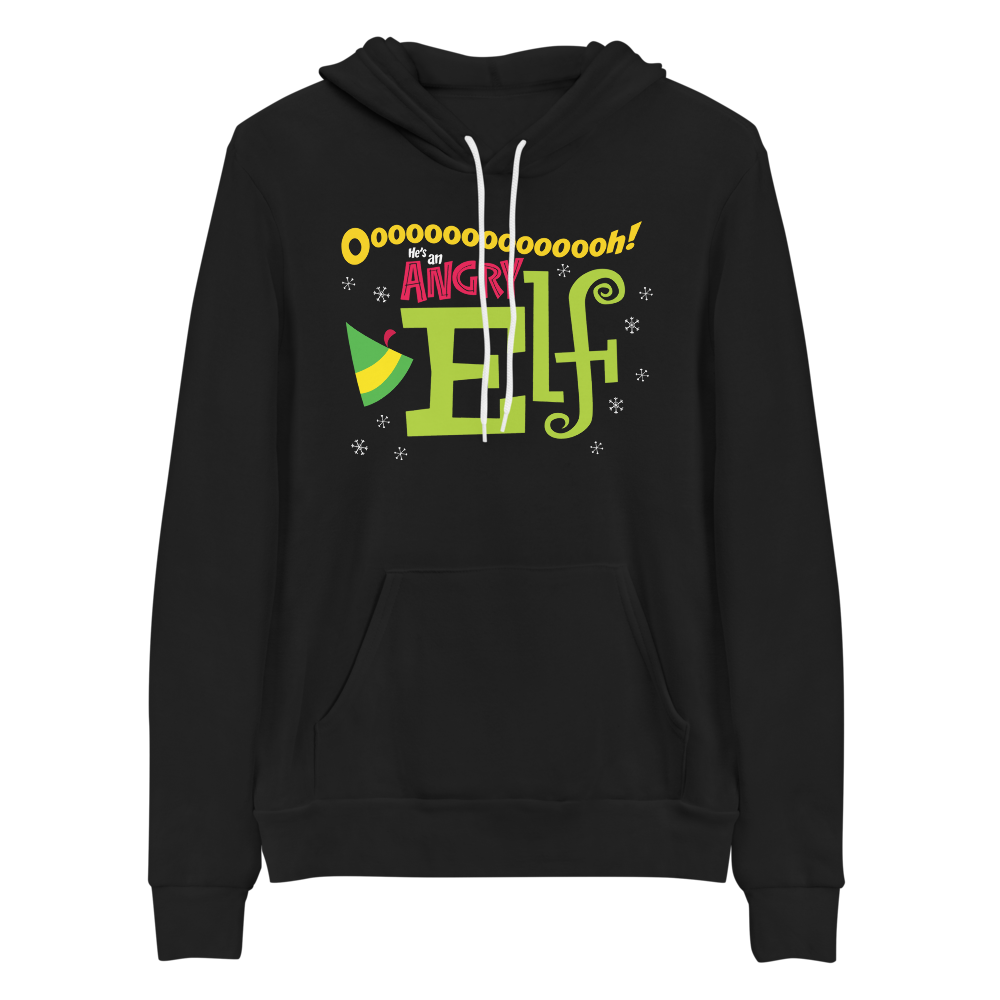 Elf Angry Elf Adult Fleece Hooded Sweatshirt