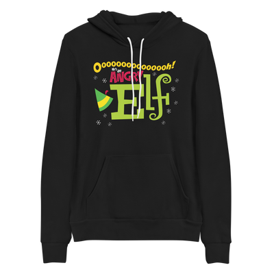 Elf Angry Elf Adult Fleece Hooded Sweatshirt