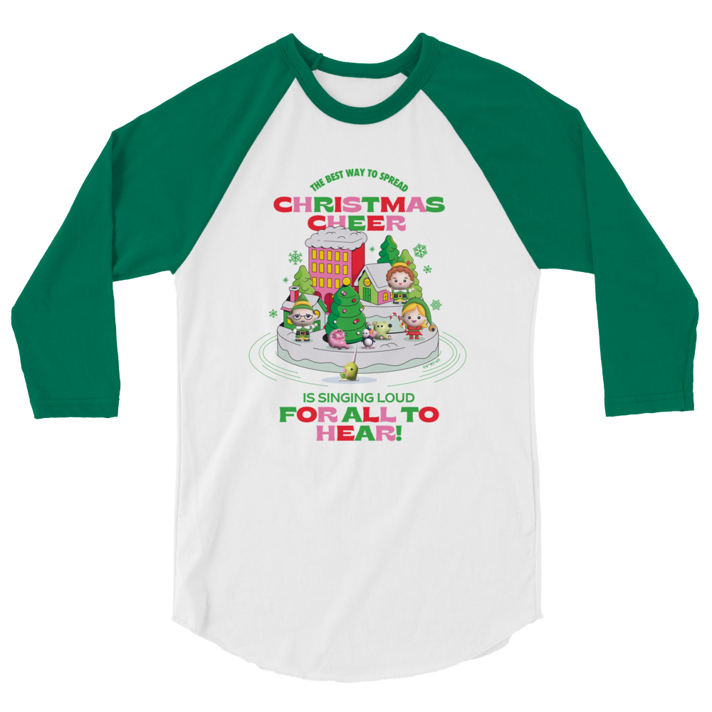 Elf Christmas Cheer Unisex 3/4 Sleeve Raglan Shirt