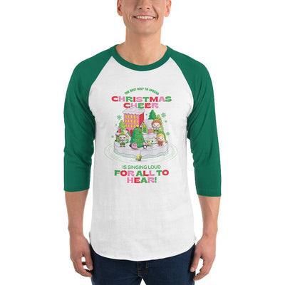 Elf Christmas Cheer Unisex 3/4 Sleeve Raglan Shirt